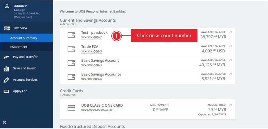Cek UOB Bank Balance