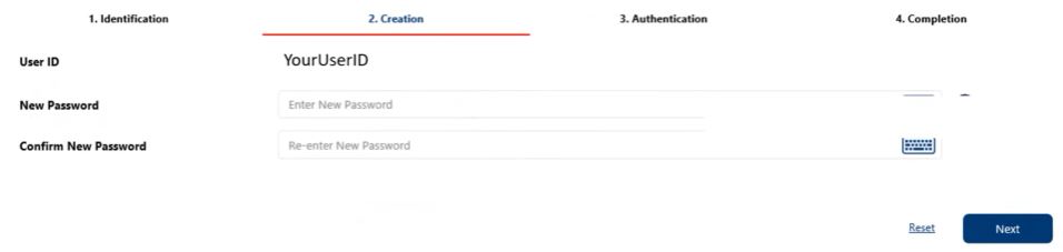 Creation Password Public Bank