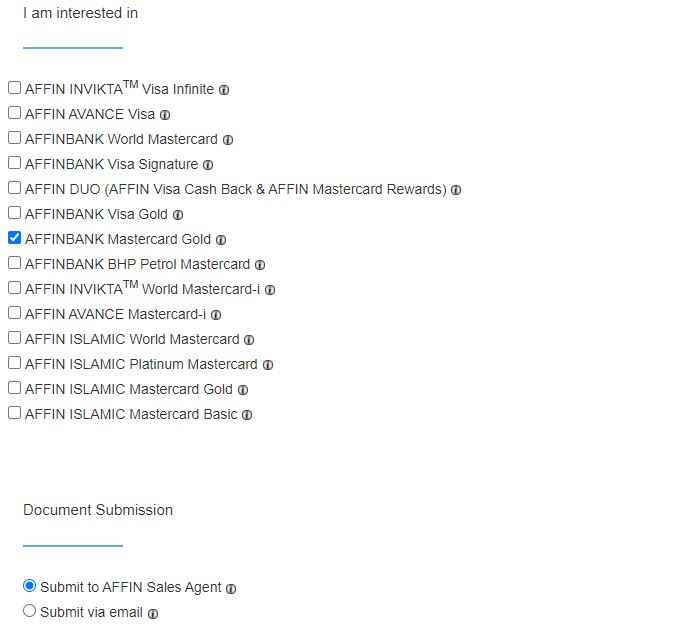 Jenis Kad Kredit Affin Bank