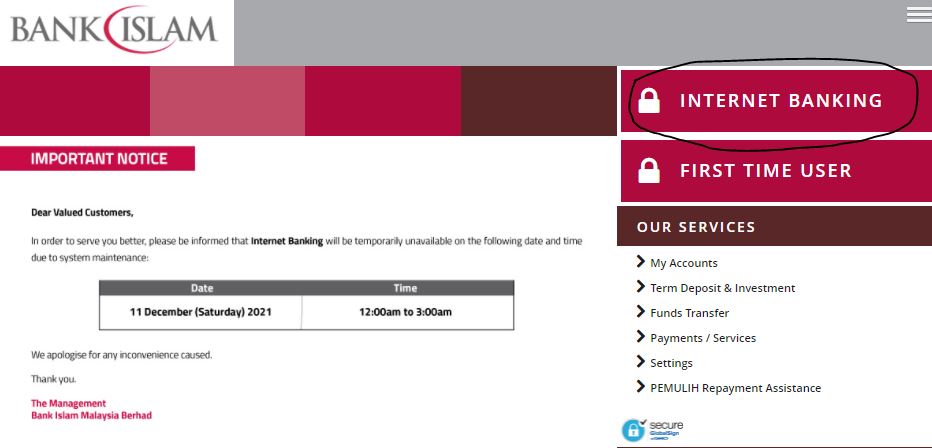 Internet Banking Bank Islam