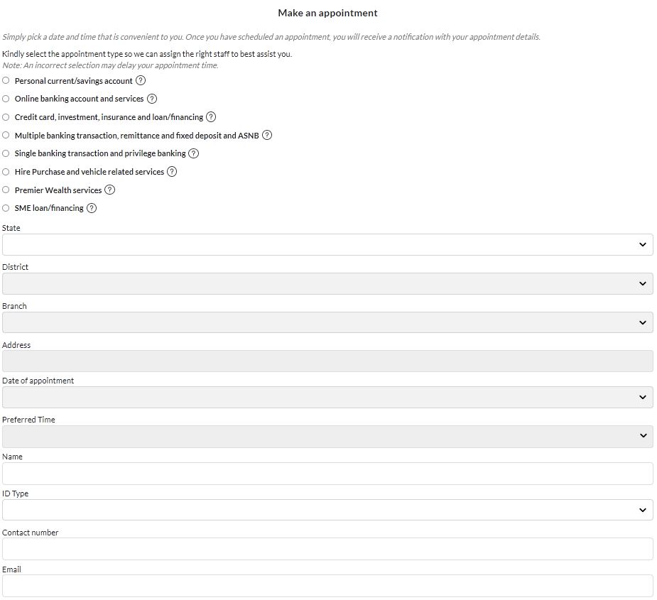 Cara Buat Temujanji Maybank Online