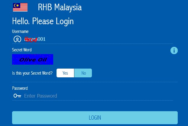 Login RHB Online Banking
