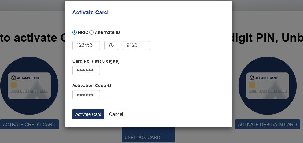 Cara Aktifkan Kad Kredit Alliance Bank