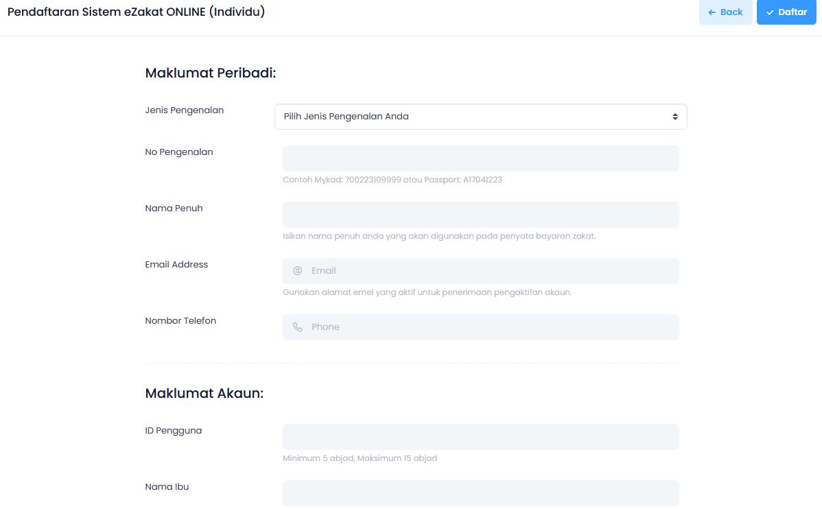 Cara Daftar EZO Zakat