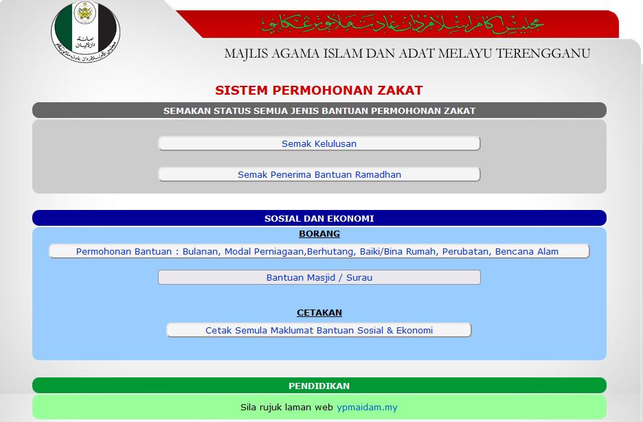 Semakan Bantuan Sara Hidup MAIDAM