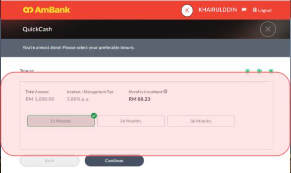 Cara Aktifkan AmBank Quick Cash
