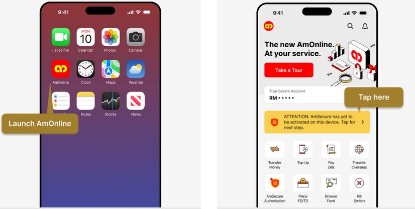 Pengaktifkan AmSecure AmBank