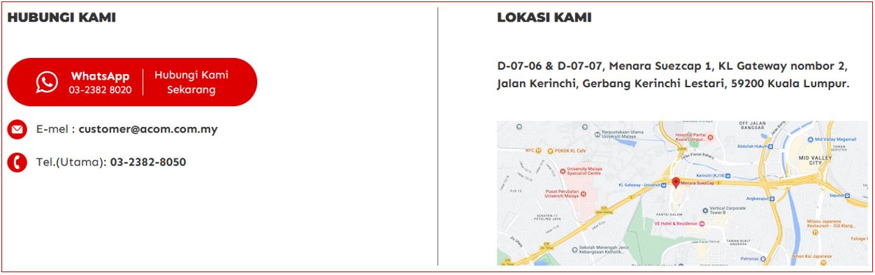 Penyelesaian Penuh Awal Pinjaman ACOM