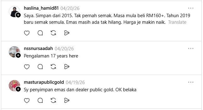 Pengalaman Simpan Emas di Public Gold